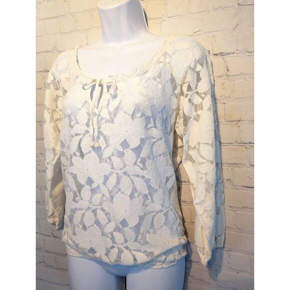 American Eagle see-through lace top large - Picture 4 of 7